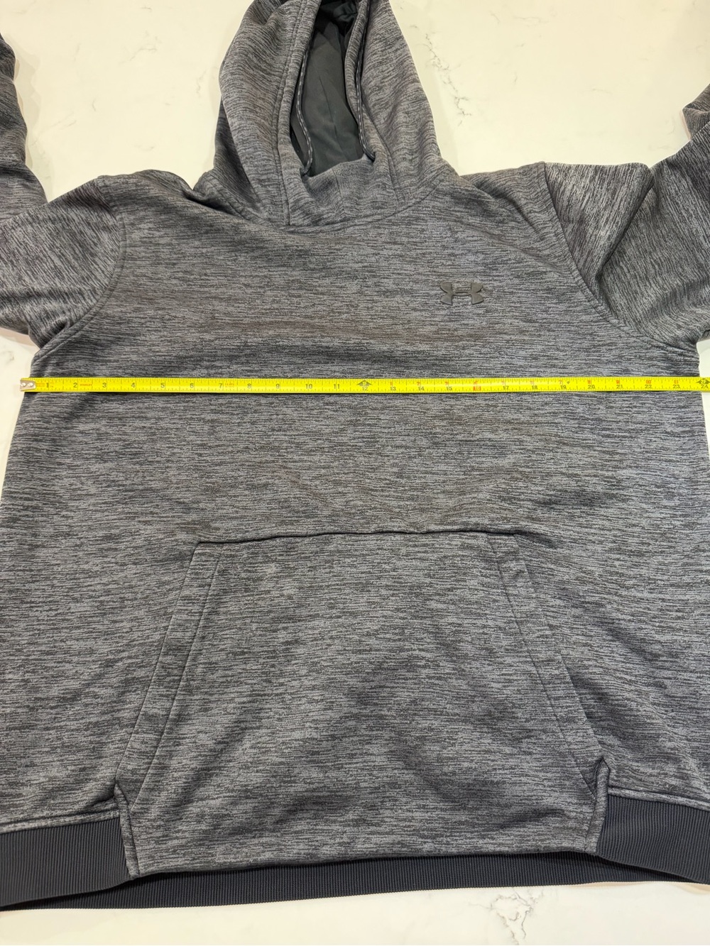 Under Armour ColdGear Mens XL Gray Heathered Pullover Hoodie Sweatshirt - Picture 5 of 6